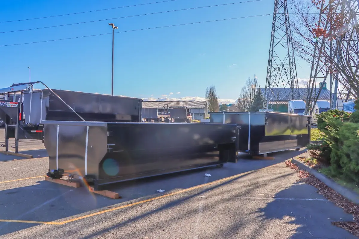 Roll-off dumpster ready for waste disposal at job site for Roll Off Dumpster Rental in Edgewater Park